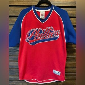 Philadelphia Phillies Jersey Mens MED Embroidered‎ True Fan MLB Baseball Shirt